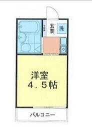 サニーコーポ 1階ワンルームの間取り