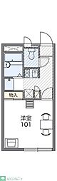 レオパレス北町 1階1Kの間取り