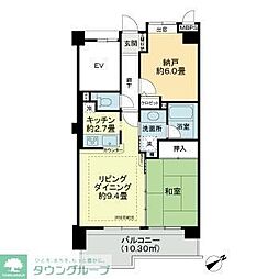 西武新宿線 小平駅 徒歩4分の賃貸マンション 3階1SLDKの間取り