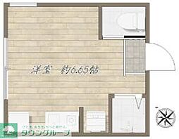 西武新宿線 久米川駅 徒歩6分の賃貸アパート 1階ワンルームの間取り