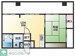 花小金井第一ビル 5階1LDKの間取り