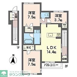 リラフォート元町 2階3LDKの間取り