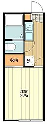 JR南武線 谷保駅 徒歩6分の賃貸マンション 1階1Kの間取り