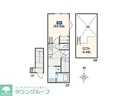 西武多摩湖線 一橋学園駅 徒歩6分の賃貸アパート 2階1Kの間取り