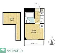 西武新宿線 久米川駅 徒歩7分の賃貸アパート 1階ワンルームの間取り