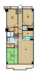 アーク昭島レジデンス 6階3LDKの間取り