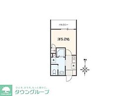 MELDIA新秋津 203 2階1Kの間取り