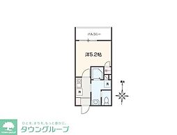 MELDIA新秋津 204 2階1Kの間取り