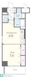 リッツ　ラピス 7階1DKの間取り