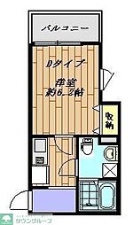 リヴテラス立川 304 3階1Kの間取り