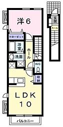 シェーネ 1LDKの間取図画像