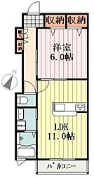グラン・シャリオ 1LDKの間取図画像