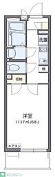 クレイノフロンティア3 1Kの間取図画像