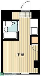 b'CASA福生re-born ワンルームの間取図画像