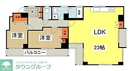 ウイン高尾 2LDKの間取図画像