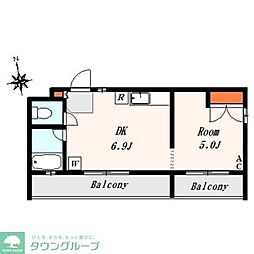 サンハイツ 1DKの間取図画像
