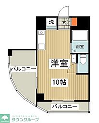 山口ビル ワンルームの間取図画像