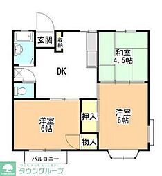 メゾン・ド・フルール 3DKの間取図画像