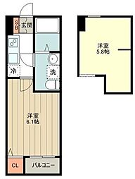 EG 1Kの間取図画像