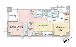 間取図画像 2LDK