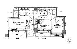 都営新宿線 曙橋駅 徒歩7分の賃貸マンション 1階2LDKの間取り