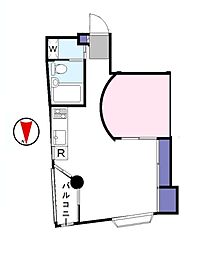 都営大江戸線 牛込柳町駅 徒歩7分の賃貸マンション 4階1LDKの間取り
