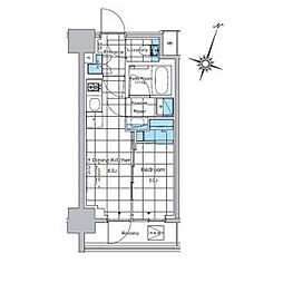 東京メトロ銀座線 神田駅 徒歩2分の賃貸マンション 6階1DKの間取り