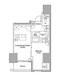 都営大江戸線 本郷三丁目駅 徒歩2分の賃貸マンション 9階1LDKの間取り