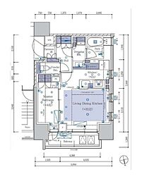 東京メトロ千代田線 湯島駅 徒歩8分の賃貸マンション 8階1LDKの間取り