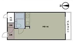 東京メトロ有楽町線 江戸川橋駅 徒歩3分の賃貸マンション 10階ワンルームの間取り