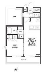 JR総武線 信濃町駅 徒歩7分の賃貸マンション 4階1LDKの間取り