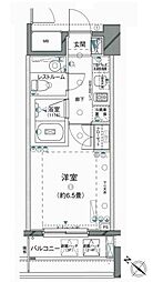 東京メトロ千代田線 赤坂駅 徒歩6分の賃貸マンション 4階1Kの間取り