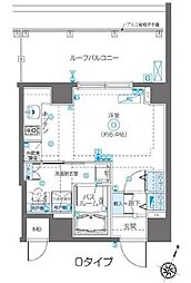 東京メトロ南北線 飯田橋駅 徒歩9分の賃貸マンション 4階ワンルームの間取り