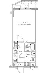 東京メトロ有楽町線 江戸川橋駅 徒歩9分の賃貸マンション 4階1Kの間取り