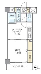 東京メトロ丸ノ内線 新宿三丁目駅 徒歩4分の賃貸マンション 2階1DKの間取り