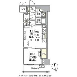 東京メトロ有楽町線 江戸川橋駅 徒歩8分の賃貸マンション 10階1LDKの間取り