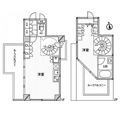 都営新宿線 曙橋駅 徒歩5分の賃貸マンション 5階ワンルームの間取り