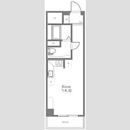 東京メトロ丸ノ内線 新宿三丁目駅 徒歩6分の賃貸マンション 4階ワンルームの間取り