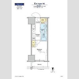 東京メトロ丸ノ内線 四谷三丁目駅 徒歩1分の賃貸マンション 9階1Kの間取り