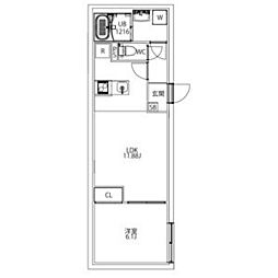 東京メトロ丸ノ内線 茗荷谷駅 徒歩13分の賃貸マンション 4階1LDKの間取り