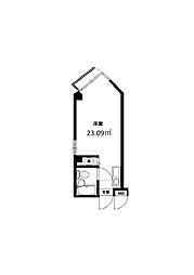 ウィン神田 ワンルームの間取図画像