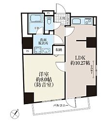 白山レジデンス 1LDKの間取図画像