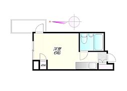 すいーとぴあ本郷 ワンルームの間取図画像