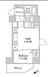リテラス浅草橋イースト 1LDKの間取図画像