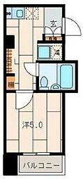 サンクレストビル 1Kの間取図画像