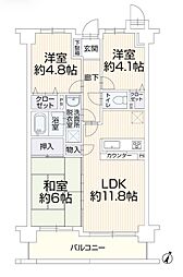 シャルマンコーポ東所沢 3LDKの間取図画像