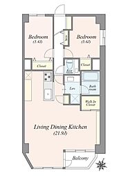 間取図画像 2LDK