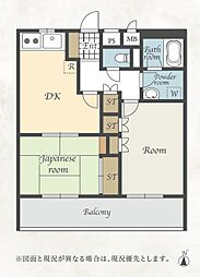 ライオンズマンション幡ヶ谷 2DKの間取図画像