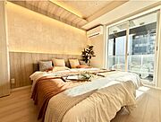 プライベートなお部屋では静かに時を過ごしたい。読書をして、物思いにふける・・光りに満たされた安らぎの空間を演出しています。