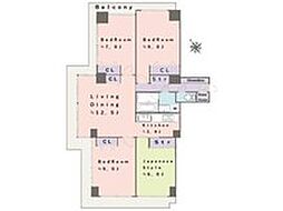 スカイシティ南砂 4LDKの間取図画像